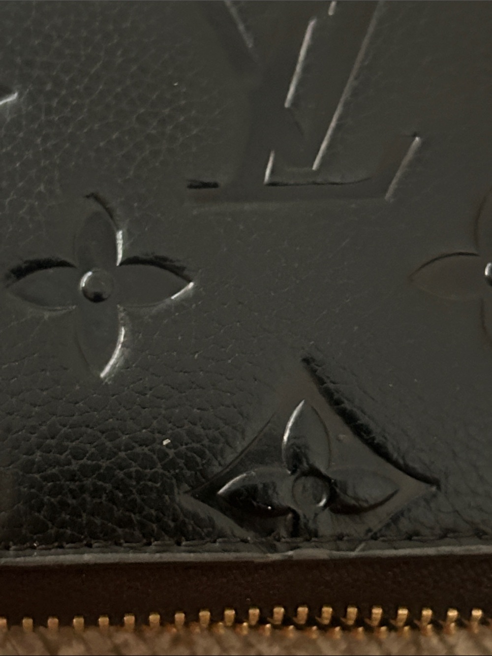 LOUIS VUITTON Noir Monogram Empreinte Leather Zippy Coin Purse - Picture 4 of 4